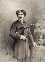 Pablo de Sarasate met viool
